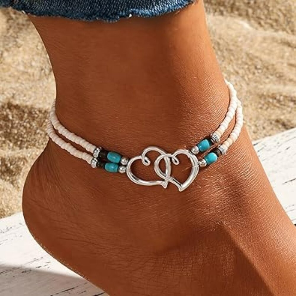 Boho Shell Ankle Bracelet Set Bead Adjustable‎ Anklet Beach Vacation Hawaiian